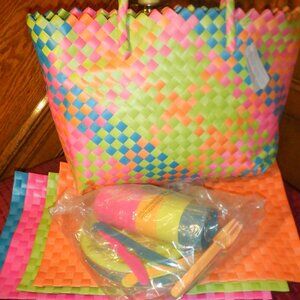 *** PICNIC READY *** Carry Bag with 16 Items for 4 Individuals